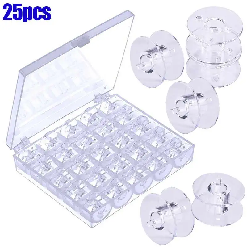 Spools Clear Plastic With Case Storage Box For Brother Janom
