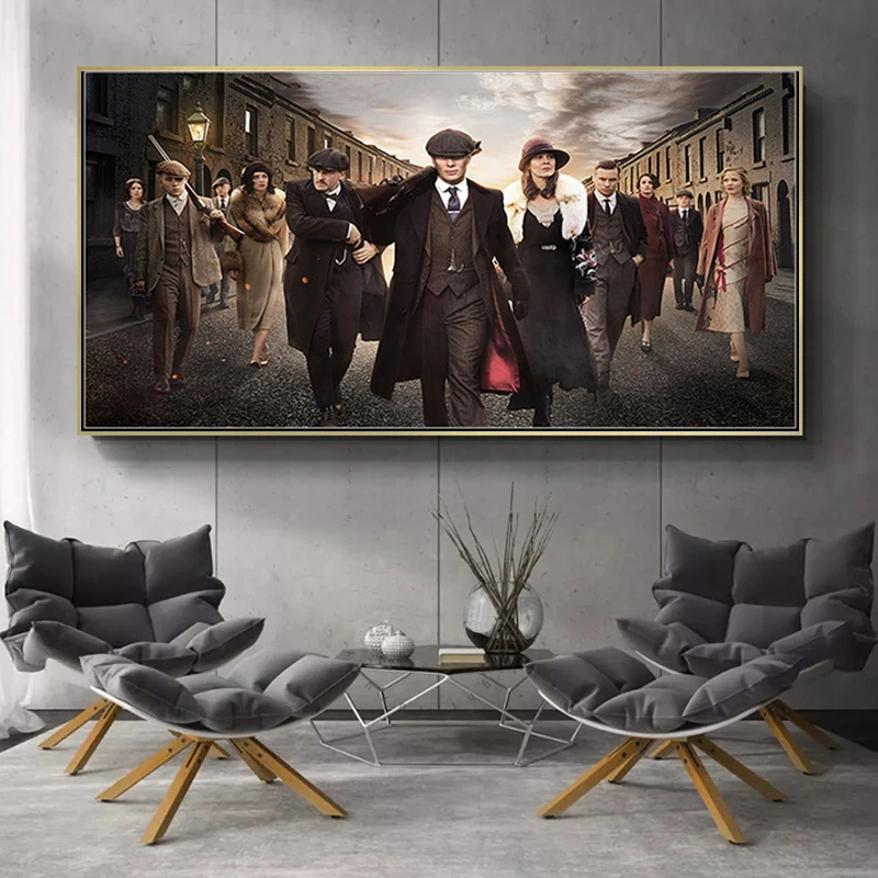 

TV Show Peaky Blinders Cillian Murphy Canvas Painting Movie Posters and Prints Wall Art Picture for Living Room Home Decoration