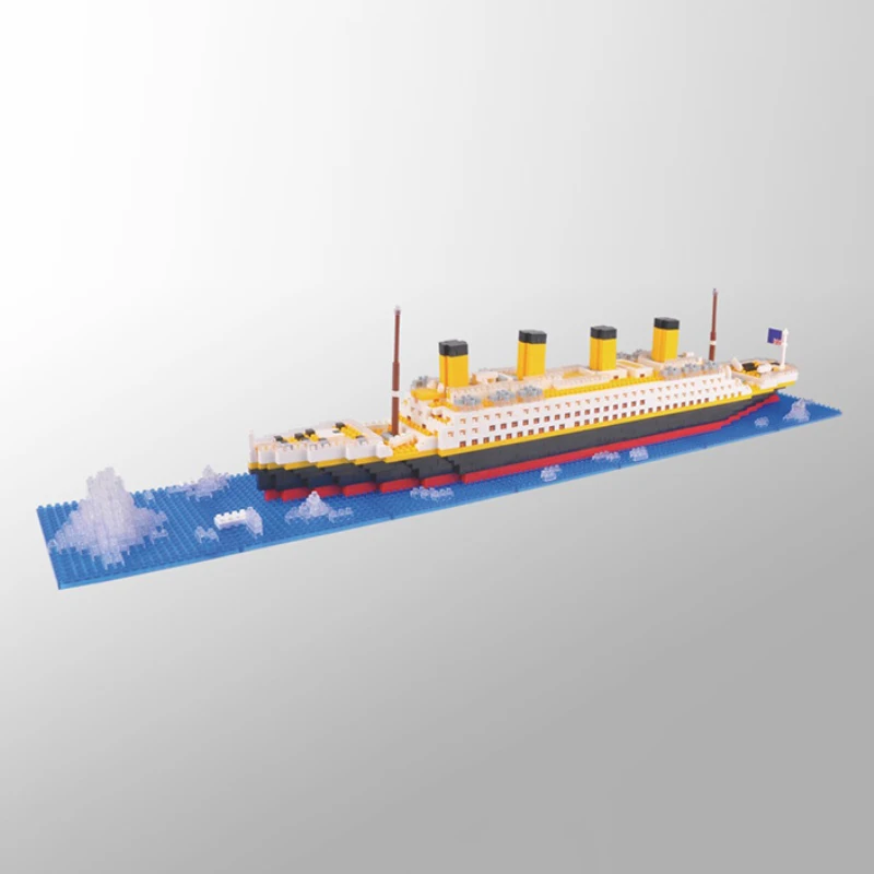 

Puzzle assembled building blocks Titanic cruise model ship assembly model kit crafts decoration party family room decoration gif