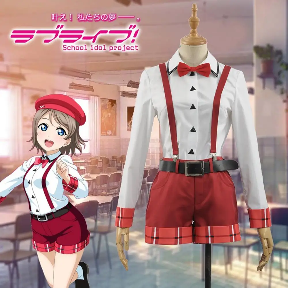 Костюм для косплея Love Live SunShine Aqours CYaRon Watanabe You рубашка девочек в стиле академии на
