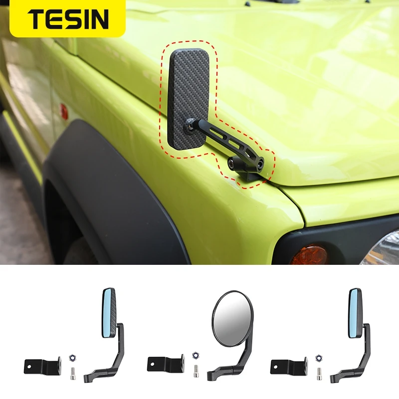 Зеркало заднего хода TESIN накладка на капот автомобиля для Suzuki Jimny JB74 2019 + черное