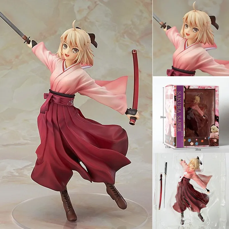 

1/10 Scale Anime Fate KOHA-ACE Action Figure Okita Souji Sakura Saber Kimono Dress Ver Model Collection Gift Cosplay Doll