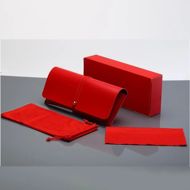 Из искусственной кожи очки чехол Чехол с веревкой Пряжка коробка для хранения