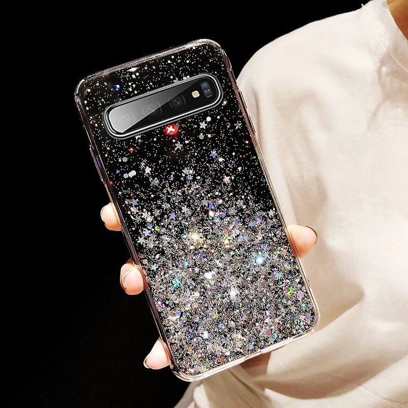 Чехол TRODINO с блестящими звездами для Samsung S10 S9 S8 Plus A70 A50 A10 A20 A30 A60 A80 A90 A20S A10S A20E Note 10 9 8