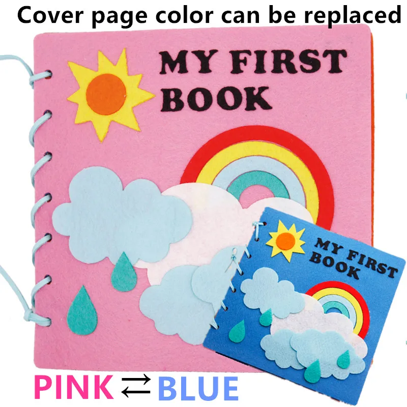 2 стиля войлочной книги ручная работа рисунок книжка Монтессори раннее