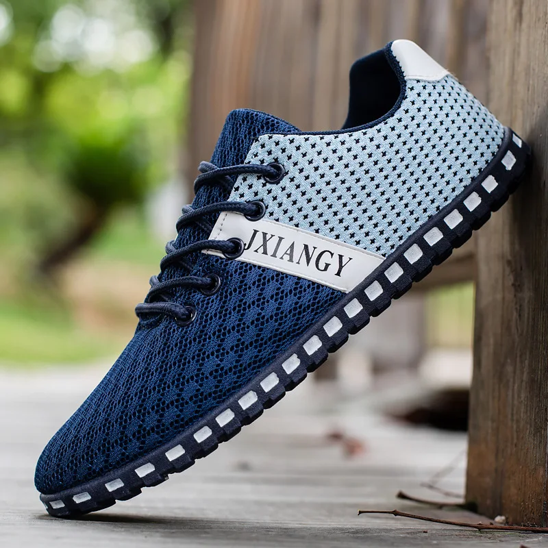 Men's Shoes Breathable Mesh Old Beijing Cloth Shoes Lightweight Casual Shoes Large Size Mesh Cloth Shoe Men Footwear