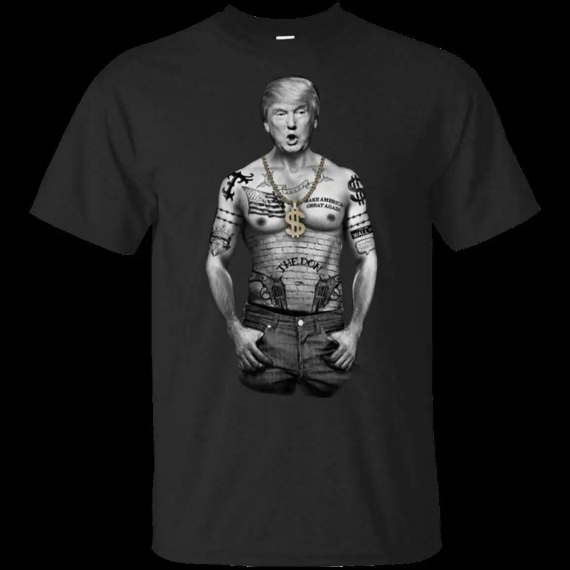 

Donald Trump For President 2020 GOP Republican party Gangster Gangsta T-Shirt Summer Cotton Short Sleeve O-Neck Men's T Shirt