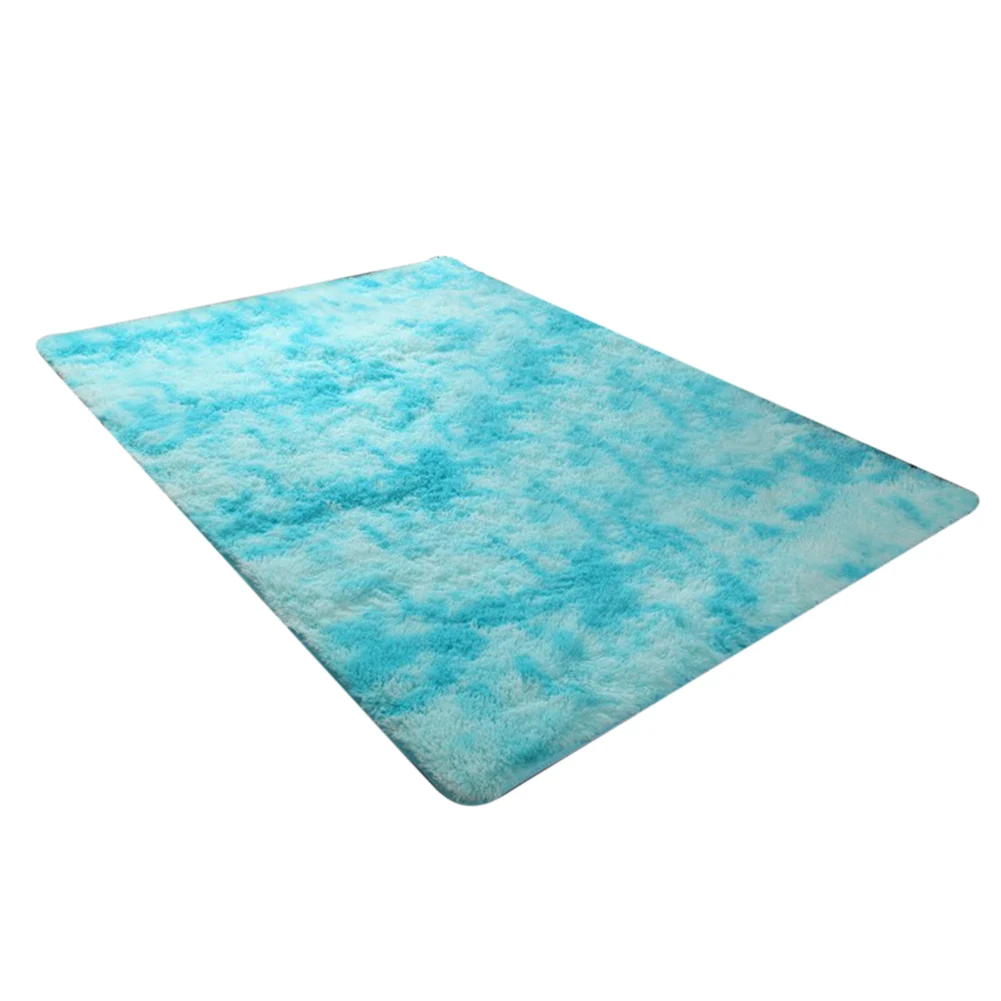 Новый градиентный ковер длинный пушистый коврик для спальни плюшевый гостиной