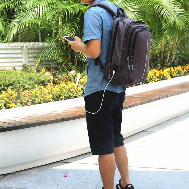 Мужской деловой рюкзак для путешествий 17 3 дюйма ноутбука USB съемный складной