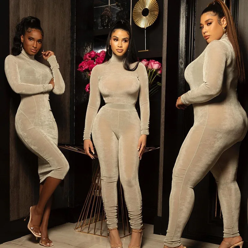 

Женский бархатный комбинезон, повседневный однотонный замшевый комбинезон из велюра и брюк на осень