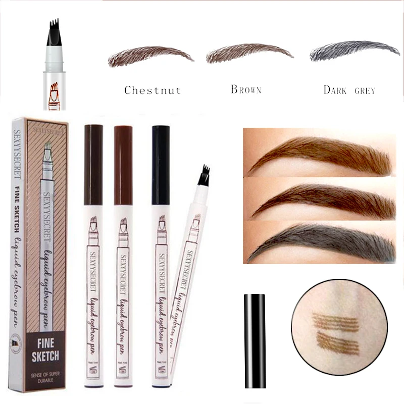 1 шт. женский макияж эскиз жидкий карандаш для бровей водонепроницаемый