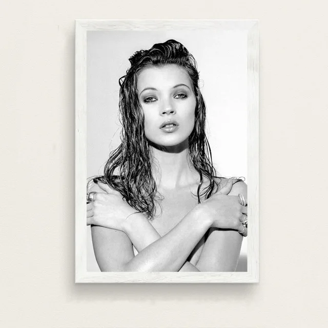 12 Kate Moss супер модель звезда Мода сексуальная B& W художественная живопись Шелковый Холст плакат настенный домашний декор - Цвет: 12