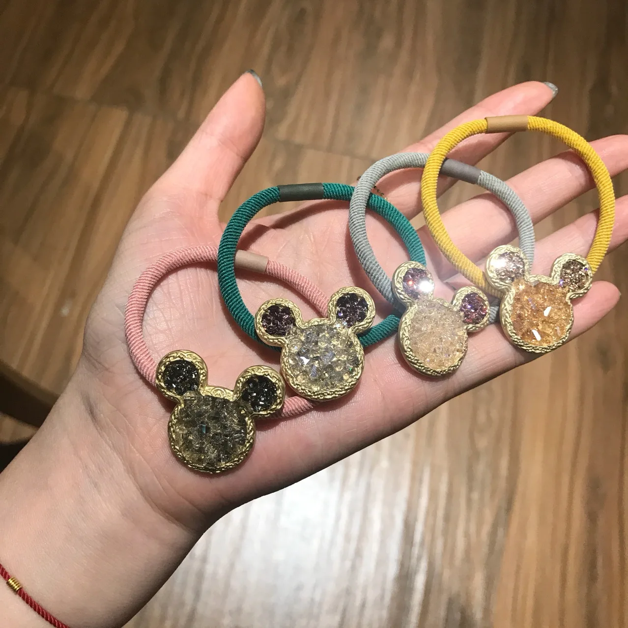 Аксессуары для кукол из мультфильма Диснея кольцо волос с кристаллами Микки