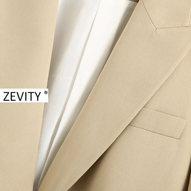 

Zevity New women chic single button leisure blazer coat office ladies long sleeve casual pocket outwear business suit tops CT550