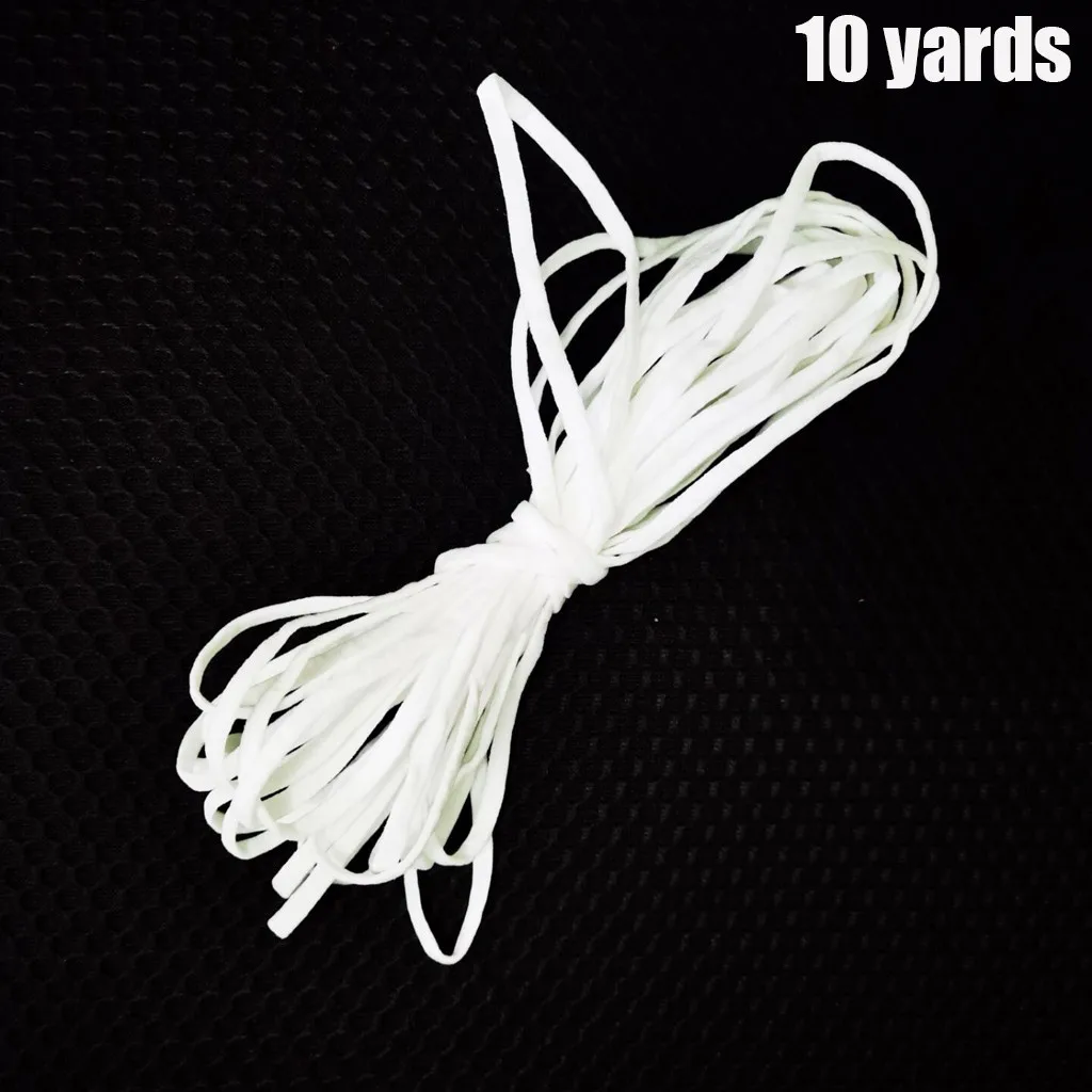 5mm Width Braided Elastic Band White Cord Heavy Stretch High Elasticity Knit for Sewing Crafts DIY |Мужские галстуки и носовые