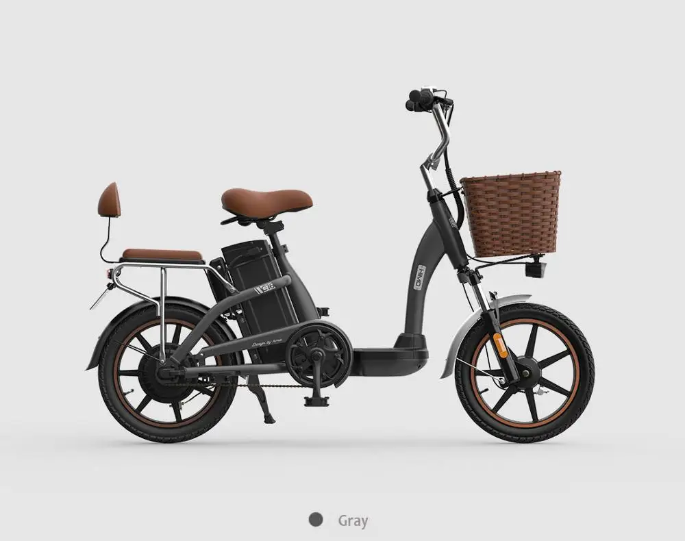 Gray Xiaomi HIMO C16 Электрический велосипед 16 дюймов городской электрический велосипед 48 В литиевая батарея 250 Вт Мотор родитель-ребенок электрический электровелосипед - Цвет: Gray