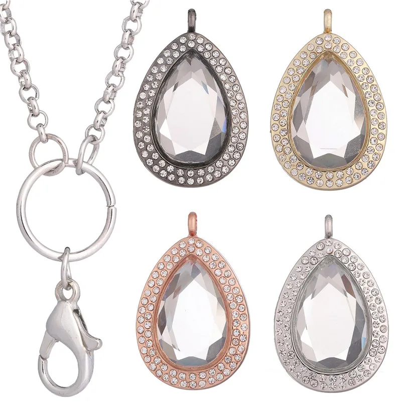 Капли воды стекло память плавающий медальон кулон ожерелье в поисках живого