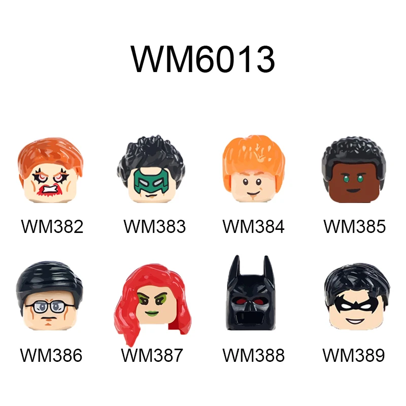 

WM6013 Single Sale Movie Action Figures Building Blocks Puzzle Toys For Boys Girls Children Anime Figures Heads Bricks Kids Gift