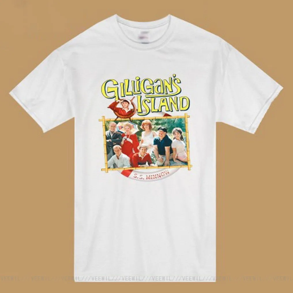 

New Gilligan's Island Famous Retro TV Show Men's White T-Shirt Size S To 3XL TEE Shirt Funny Tops