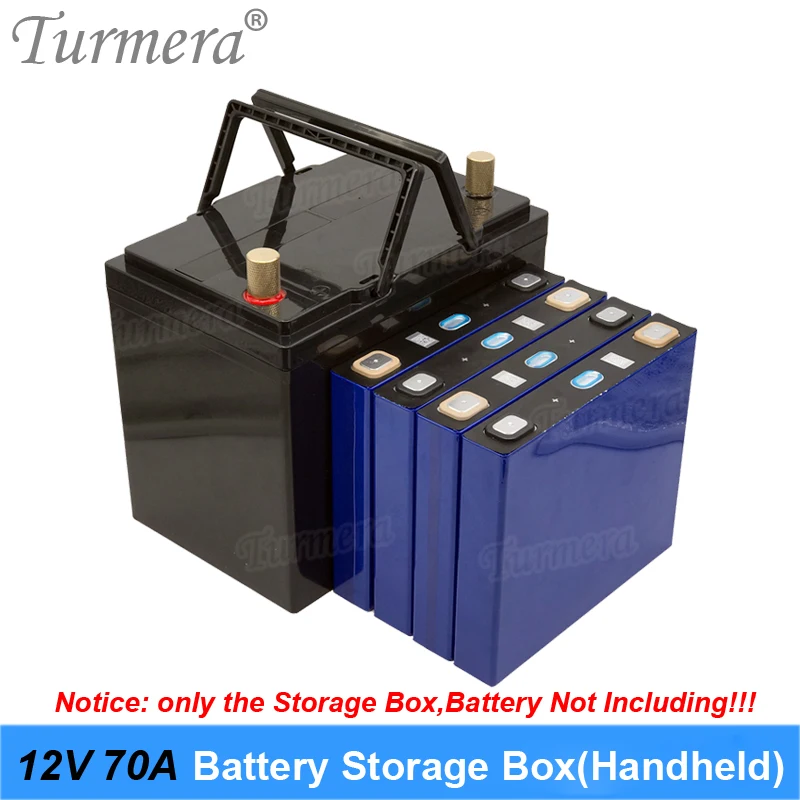 

Turmera 12V Battery Storage Box for 3.2V Lifepo4 Battery Use Can Build 70Ah to 120Ah for Solar System Uninterrupted Power Supply