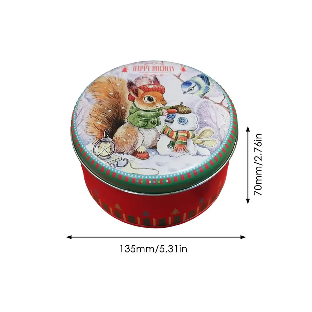 Жестяная Банка для печенья устойчивая к ржавчине и прочная круглая жестяная