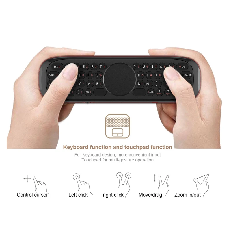 

W2 Flying Air Mouse Wireless Keyboard Mouse 2.4G Voice TV Box, Support PC / VS / W1 / I8 / and roid TV BOX / Smart TV