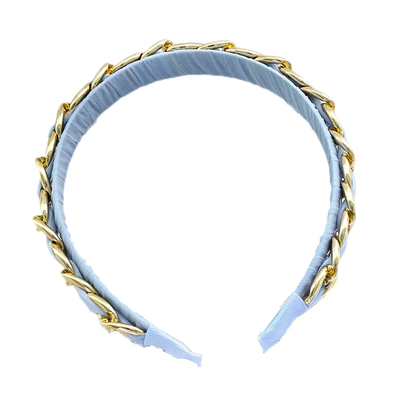 Обруч для волос Женский металлический тонкий в стиле панк голова из ткани |
