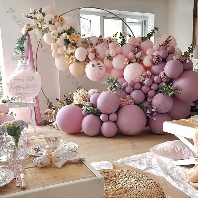 

134pcs Balloons Garland Kit Doubled Macaron Pink DIY Baby Shower Decoration Cream Peach Ballon Arch Wedding Birthday Party Decor