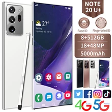 Téléphone portable Note20U + 5G, écran de 6.9 pouces, Smartphone, mémoire de 8 à 512 go, MTK6889, déverrouillage par empreinte digitale, batterie de 5000mAh, double veille, Version internationale  (3)