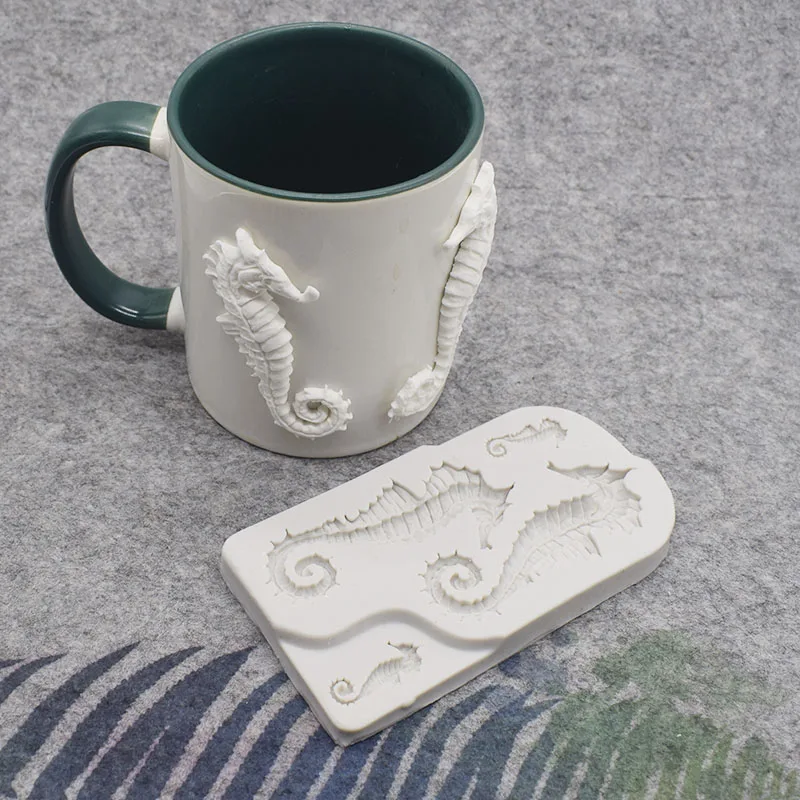 Новая силиконовая форма Seahorse дизайнерские DIY кружки украшения керамика мягкая