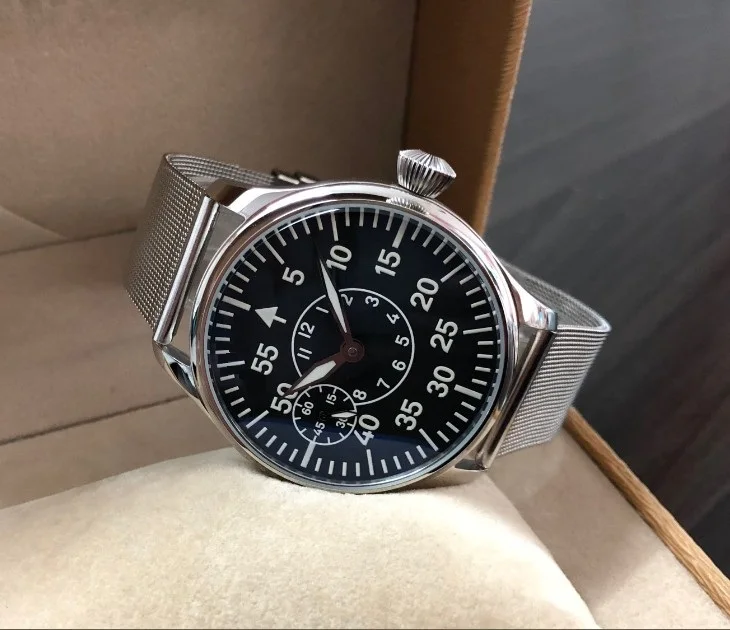 Мужские механические часы с сапфировым стеклом 44 мм|Мужские часы| |