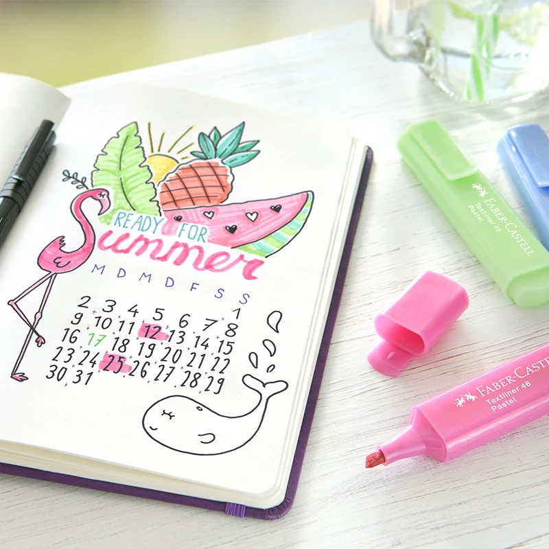 Новинка флуоресцентные маркеры Faber Castell многоцветная ручка милые канцелярские