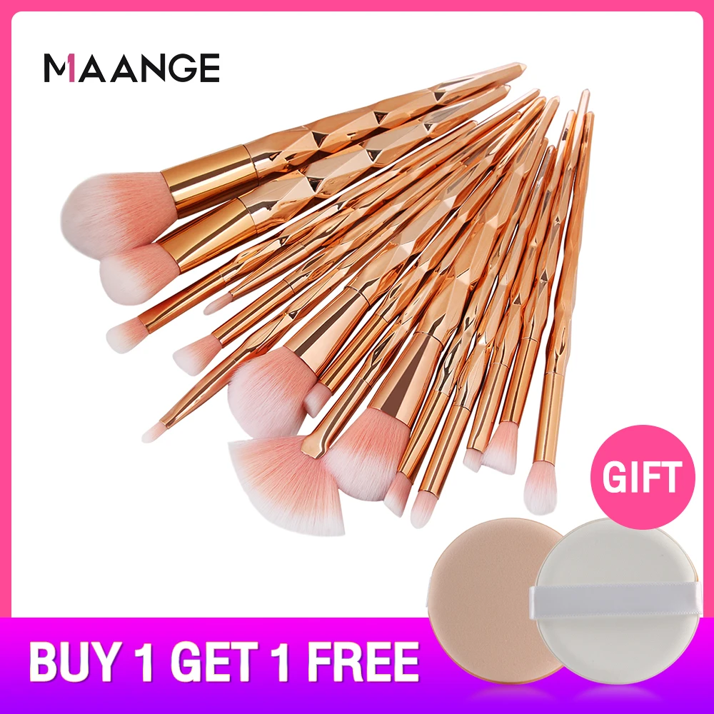 MAANGE 4/10/15 шт. кисти для макияжа набор кистей с деревянной основой бровей Тени век