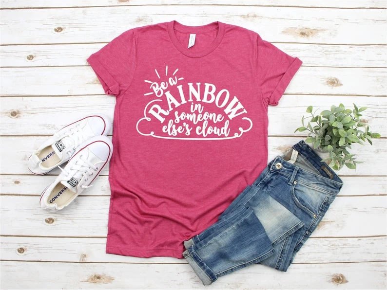 

Be A Rainbow In Someone Else's Cloud Teacher T-Shirt, Teacher Kindness Shirts, Kindness Matters, Kindness Shirt, Counselor O253