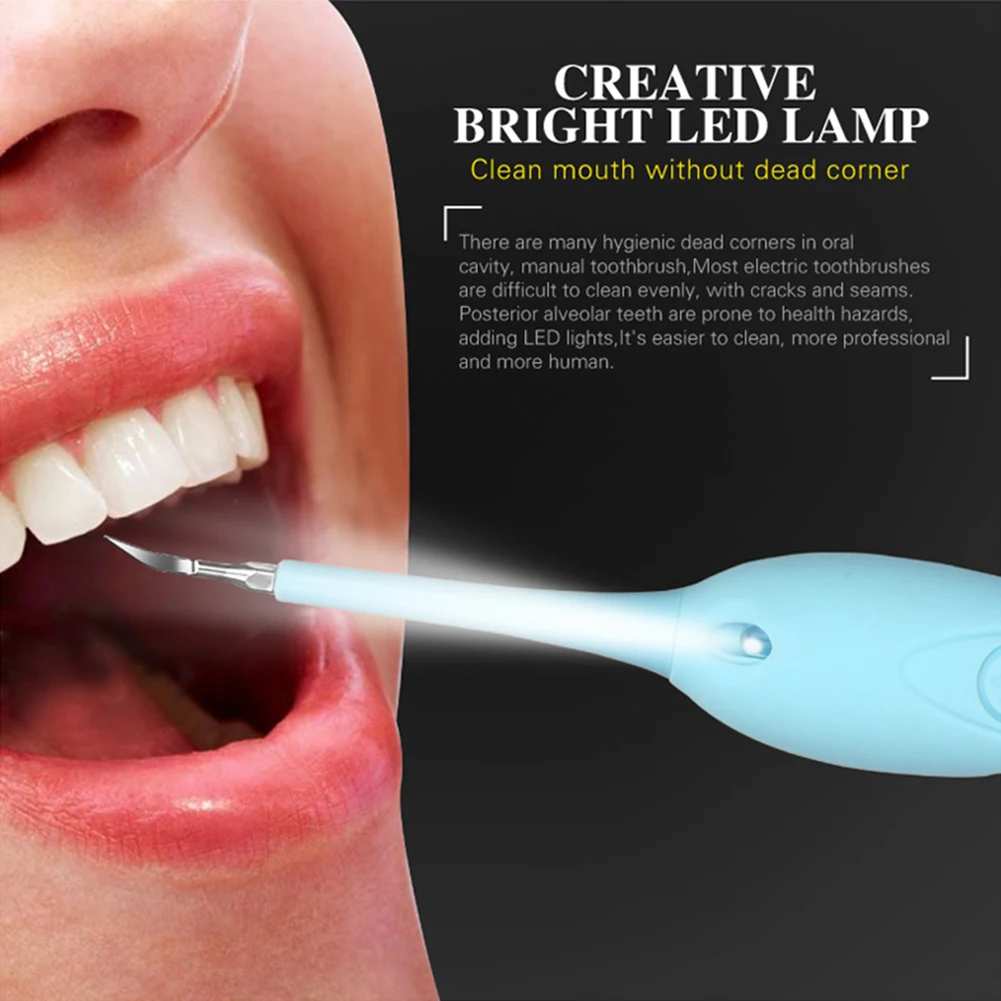 USB Electric Sonic Dental Scaler Waterproof Tooth Cleaner Remover Stains Tartar W/ Toothbrush Heads Mouth Speculum Grinding Head | Красота и