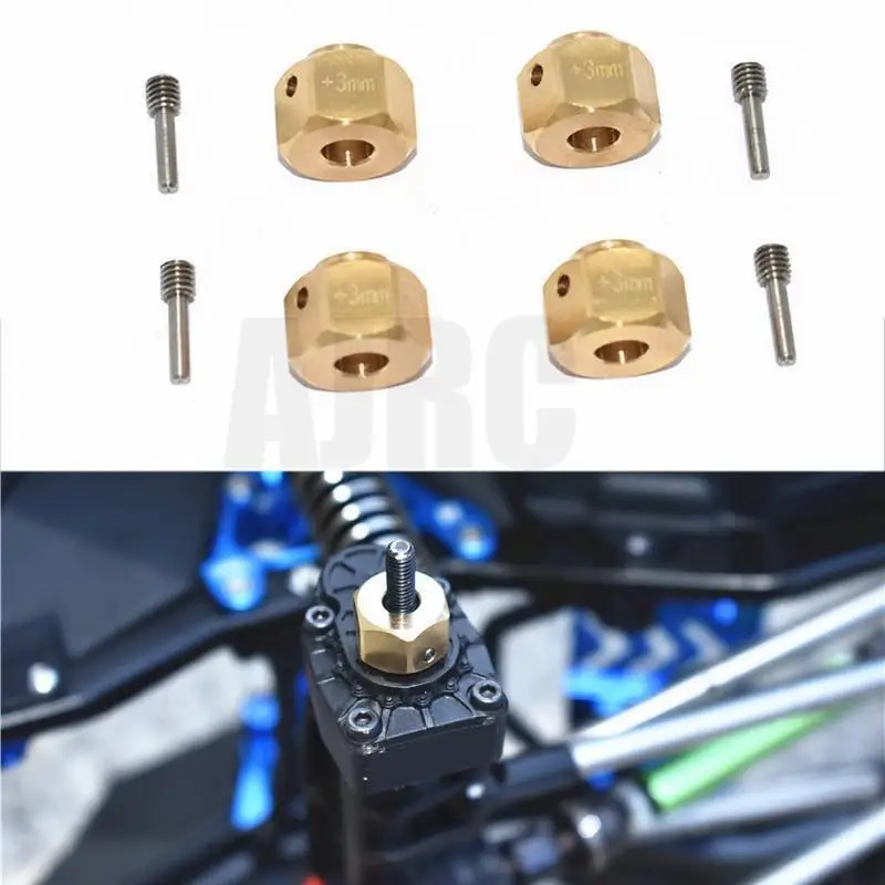 Axial AXI03007 SCX10 III WranglerCapra 1.9 UTB-AXI03004copper material hexagonal widened 3MM adapter