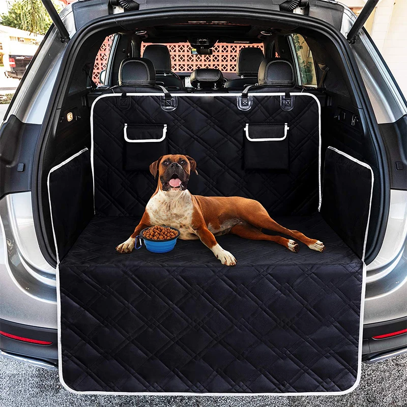 Dog Car Trunk Pet Mat Carrier Accessories With Two Storage Bags Bumper Protection Waterproof Scratch-Resistant Machine Washable