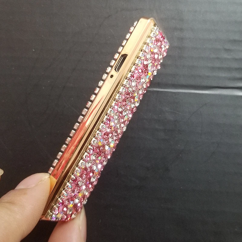 Bling Crystal USB Charging Double-sided Diamond Lighter Windproof Flameless Electronic Cigar Cigarette No gas Electric Lighters