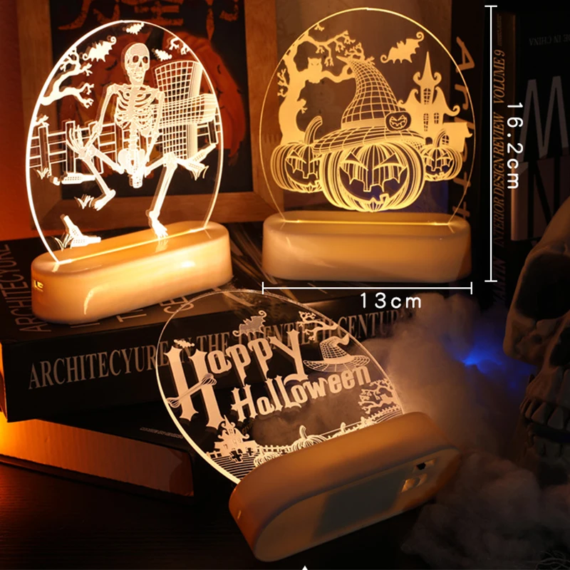 

Happy Hallween Decorations Pumpkin Witch Party Supplies Props Halloween Adjustable Ambient Light House Decoration Supplies