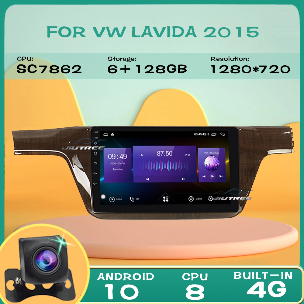 

Автомагнитола для Volkswagen VW LAVIDA, 6 ГБ + 128 Гб, Android 10, GPS-навигация, мультимедийный видеоплеер, GPS, 2Din, DVD, встроенный carplay, 2015