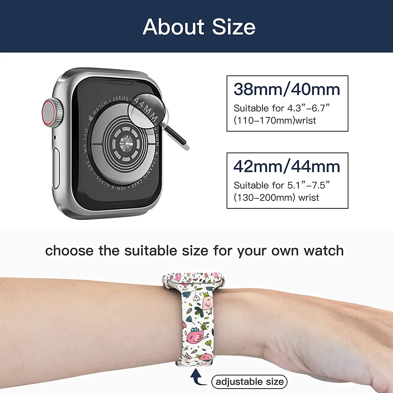 Glass Case+Printed Pattern Strap For Apple Watch 8 Band 41mm 45mm Silicone Bracelet Correa For Apple Watch 44mm 40mm SE 7 6 5 4