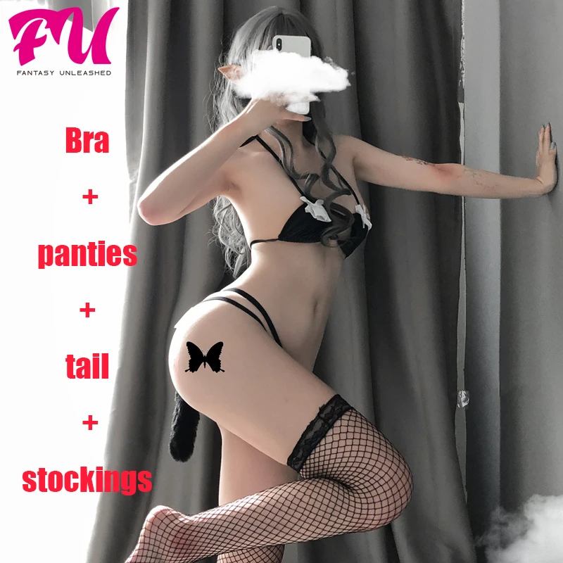 

Sexy Lingerie Women Sexy Underwear Bikini With Tail Suit Sexy Japanese Girl Lace Up Uniform Temptation