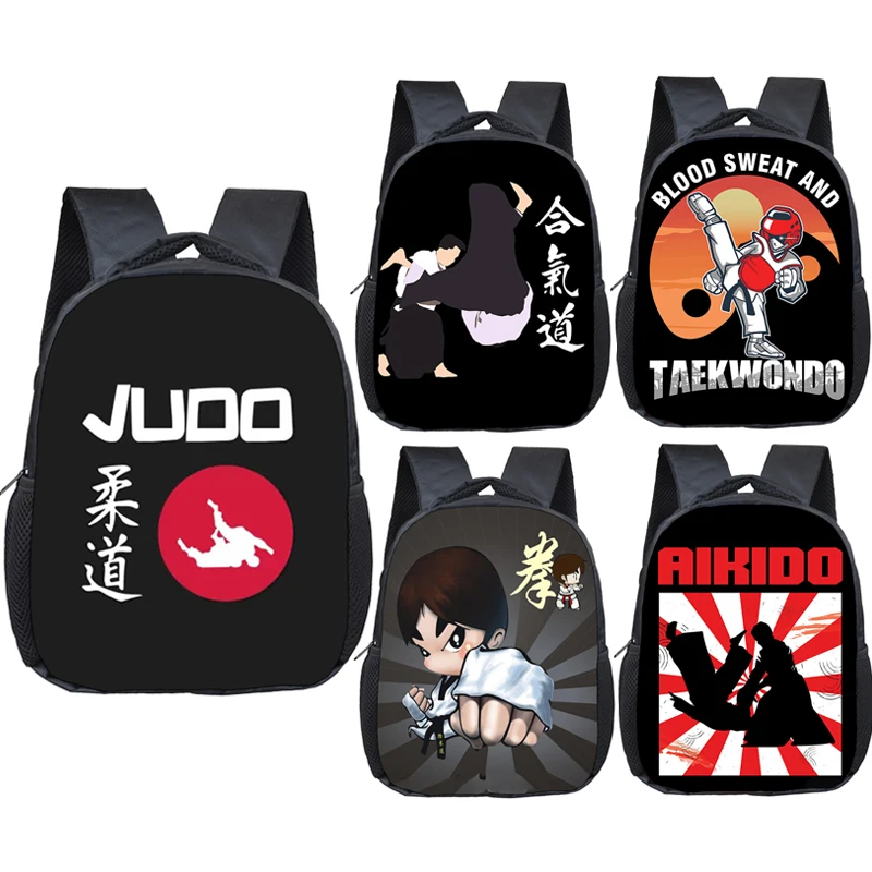 Фото Judo Aikido рюкзак для тхэквондо катате детские школьные сумки Детская сумка детского