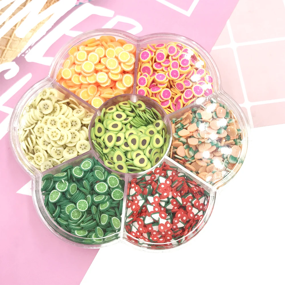 1 коробка фруктовые ломтики полимер горячая глина спринклеры для рукоделия