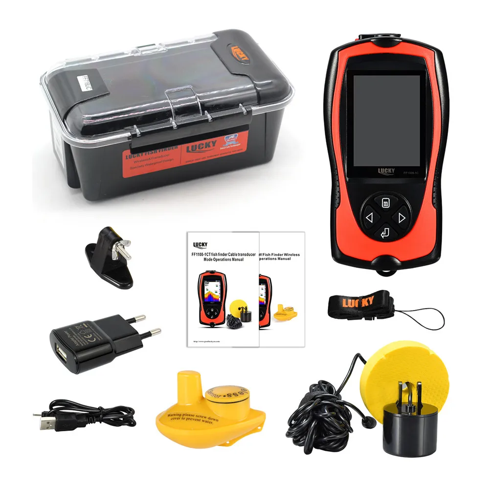 

Portable Fish Finder for ice fishing Depth Sonar Sounder Alarm Waterproof echo sounder sonar fish