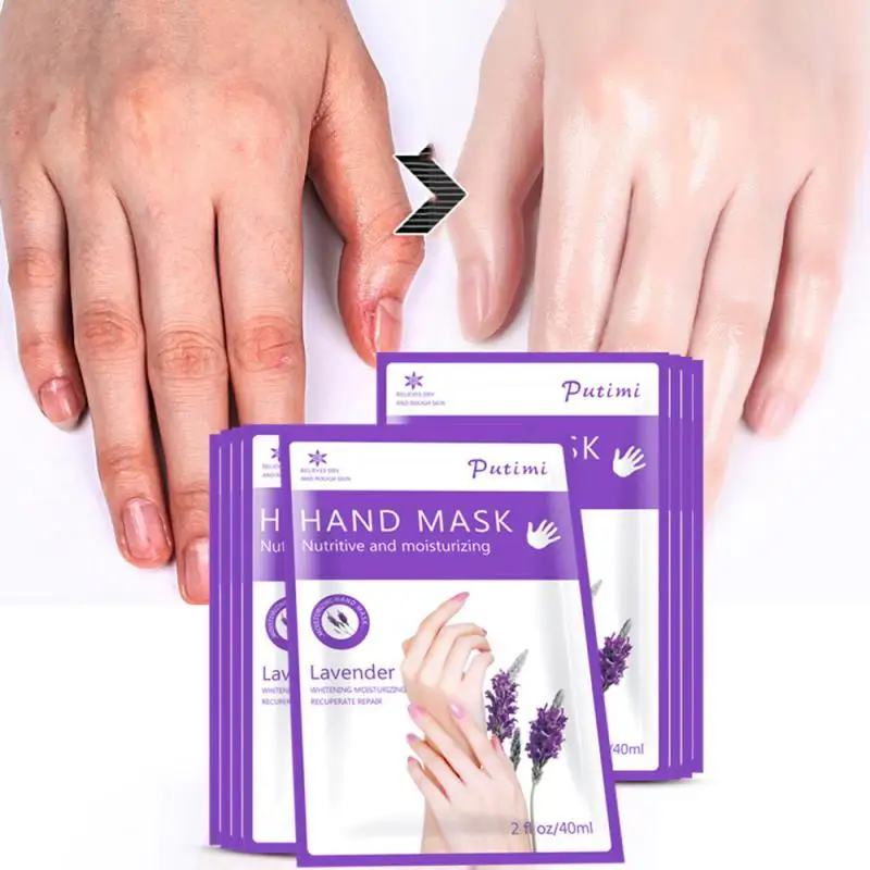 Уход за кожей рук Putimi маска для с лавандовым экстрактом мягкая отбеливающая