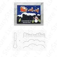 christmas metal cutting dies for diy craft making word greeting card scrapbooking album new arrival high flying no clear stamps