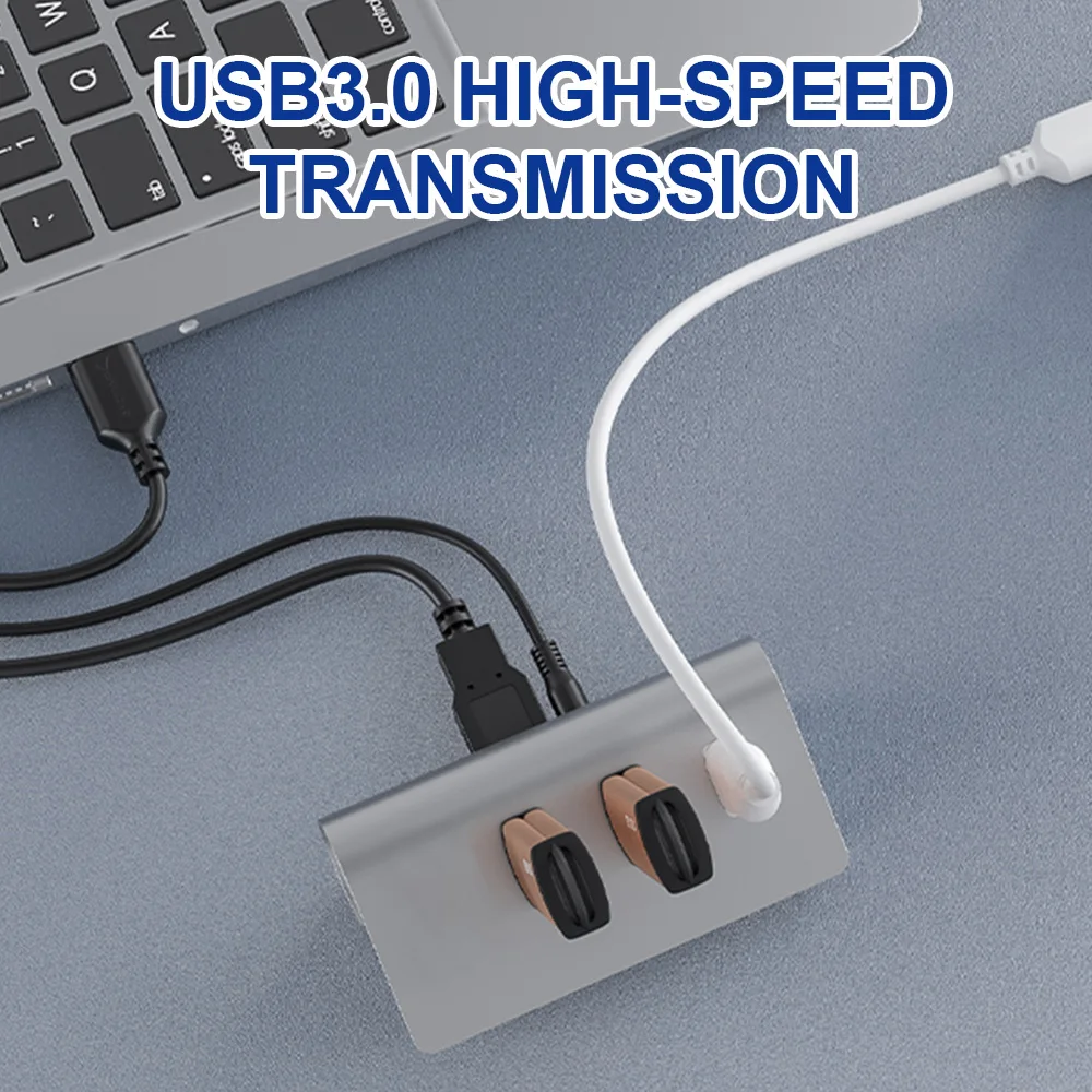

ACASIS USB Hub 3 Ports Mini Splitter Portable 4 in 1 5Gbps High Speed HUB Adapter SD TF Card Reader Extender for Macbook PC