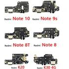 10 шт.лот Гибкая плата разъема зарядного порта с полным IC для Xiaomi Redmi K20 K30 9A 9T 9C Redmi Note 8 9 Pro зарядный порт