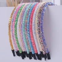 50pclot hair accessories chunky glitter hairband for girl women girls headband candy color glitter hairbands hair accessories